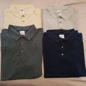 Bundle of 4 Men's Gildan Polos